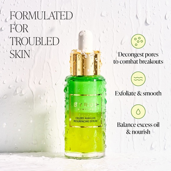 BYROE  CELERY AHA+ LHA Green Resurfacing Serum - Picture 1 of 9